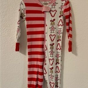 Red and White Striped Kids Pajama